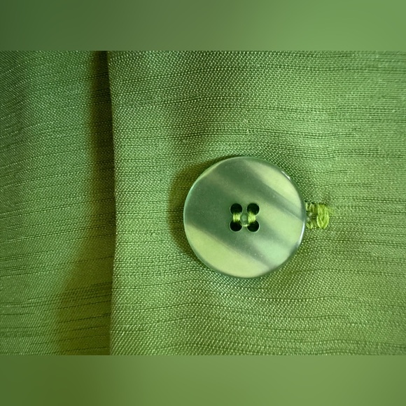 Petite Sophisticate blazer size S Green party casual mother of pearl buttons - Picture 4 of 7